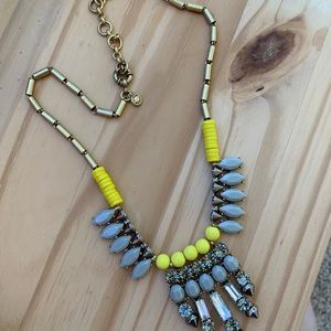 J. Crew neon yellow necklace